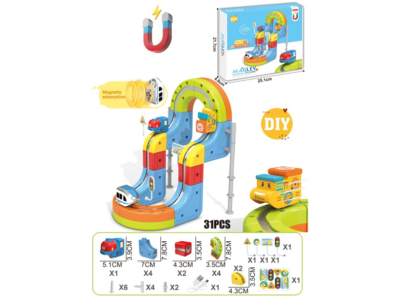 DIY Magnetic Levitation Track Toys 31pcs