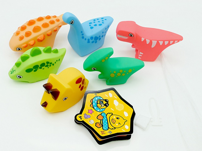 A Vinyl Square Dinosaur With A Bb Whistle