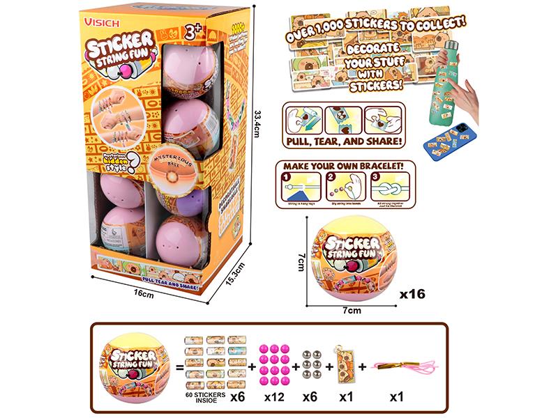Sticker Bracelet(60 Stickers)16PCS