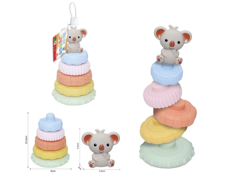 Soft Plastic Animal Stacking Toy(Koala) 6pcs