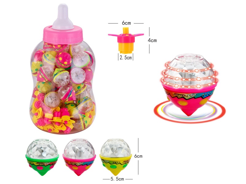 Windup Top Toy With Light
