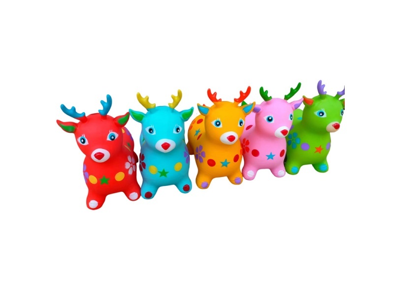 Inflatable Painted Cartoon Deer With Flash Music
