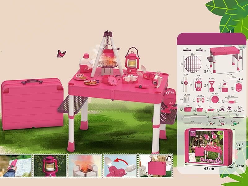 Outdoor Camping Portable Storage Table Set