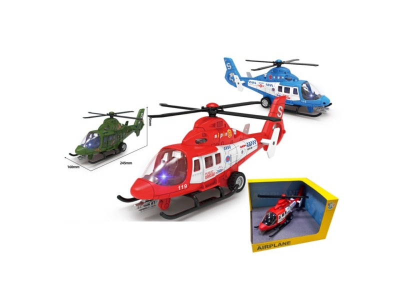 Inertial Audio-Visual Aircraft In 3 Colors (3 Lr44 Buttons With Electricity Included)