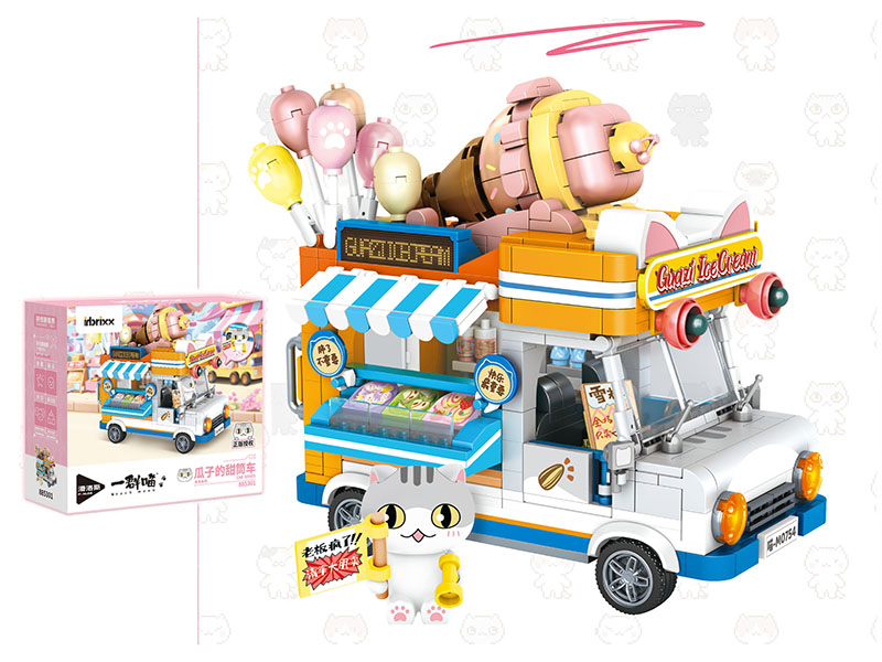 Each Meow Series Building Blocks - Guazi's Ice Cream Car 723pcs