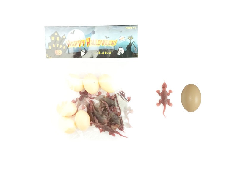 Halloween Easter Small Lizard + Small Eggs, Small Lizard 12Pcs Small Eggs 6Pcs