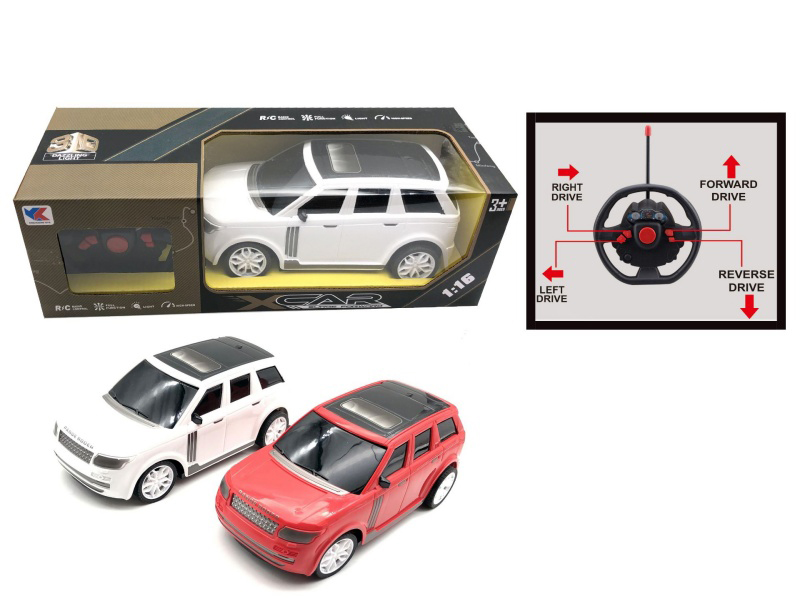 Land Rover Off-Road 4CH Simulation Remote Control Car 1:16 3D Lighting + Steering Wheel Remote Control (Battery Not Included)