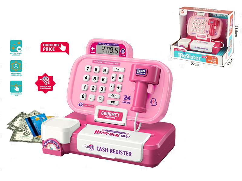 Simulated LCD Display Cash Register(Calculation Function, Light And Sound)