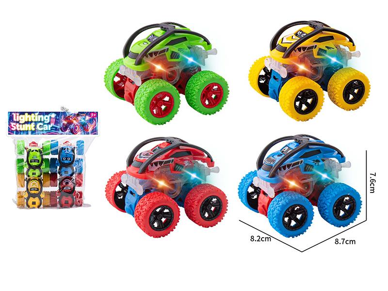 Dual Friction Stunt Off-Road Vehicle With Lights 4pcs