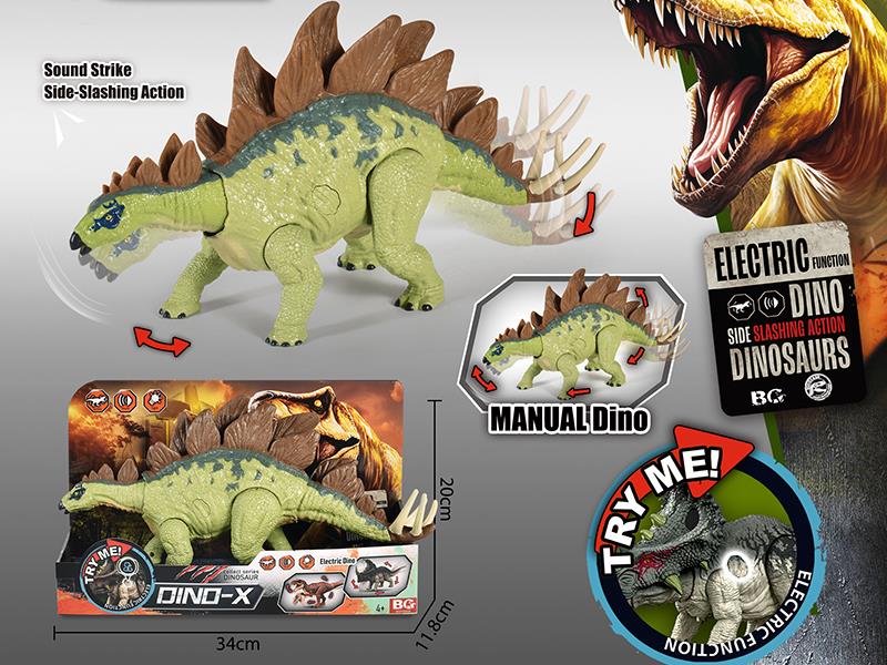 Manual Stegosaurus Toy With Action, Sound And Lights
