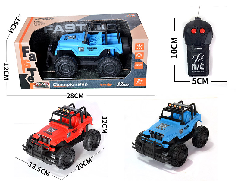 1:20 2-Channel Remote Control Jeep Off-Road Vehicle With Headlight