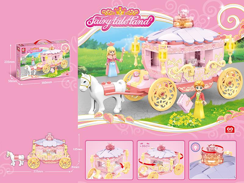 Fairy Tale Land Series Building Blocks - Romantic Cruise Carriage 342pcs