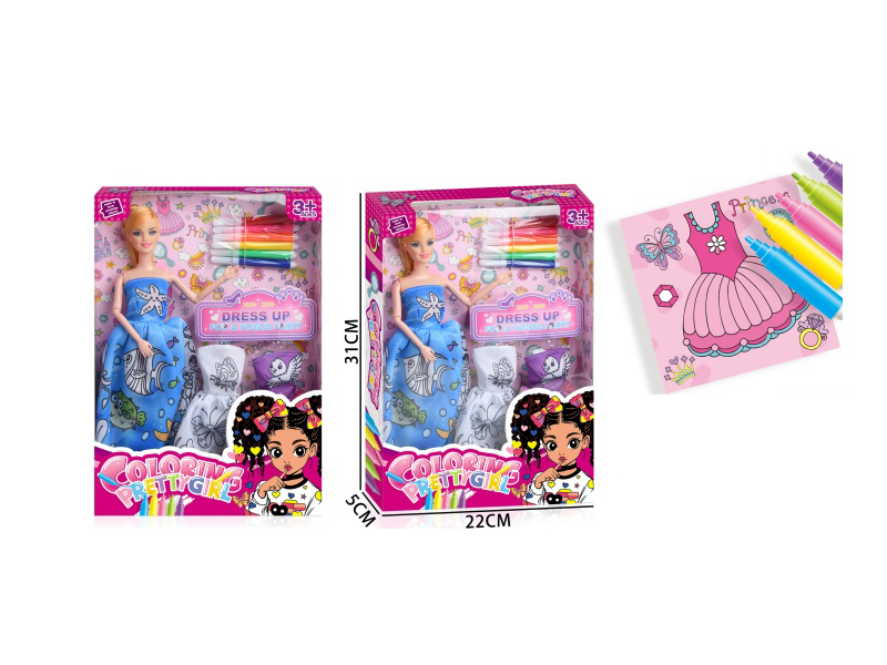 Diy Colored Graffiti Clothes Doll