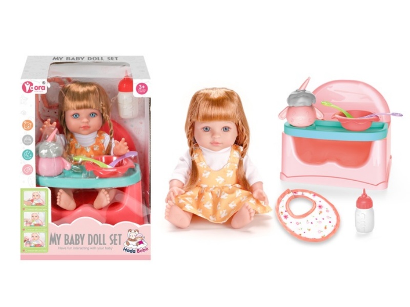 12" Vinyl Baby Doll Dining Chair Set