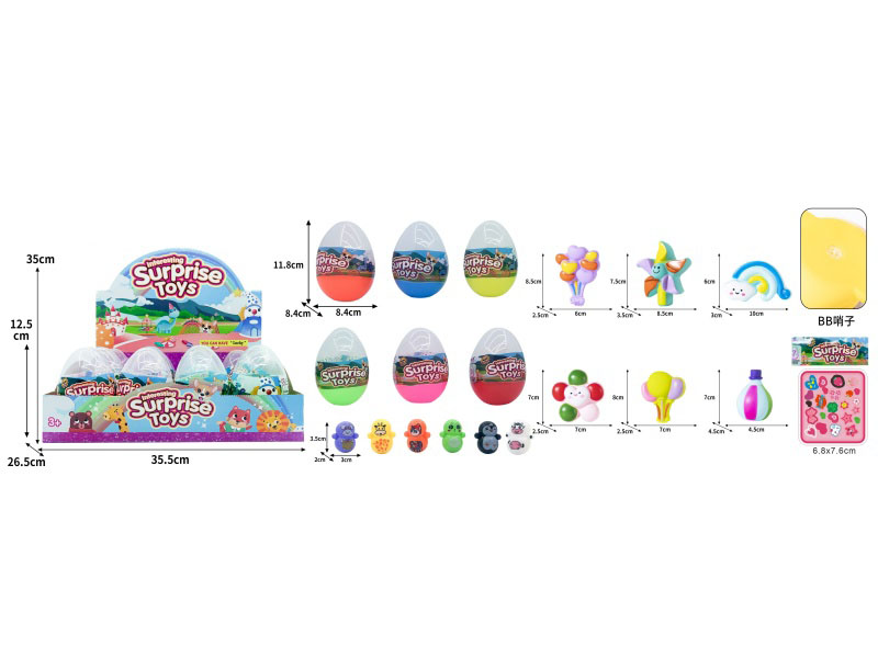 The New Type Of Rubber Toy Is A Fun And Educational Activity For The Countryside. It Features A Simulation Of A Large Windmill, A Balloon, A Rainbow, A Toppling Doll, A Self-Adhesive Bb Whistle, And A