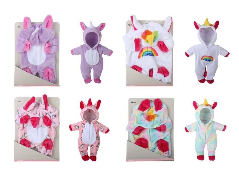 4 Pieces Of Doll Animal (Unicorn) Clothes