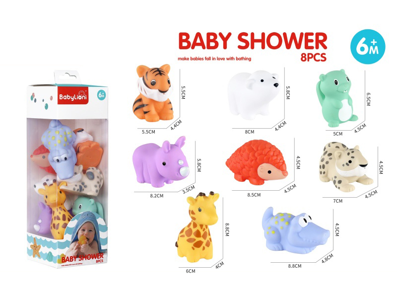 Vinyl Bath Toys 8pcs