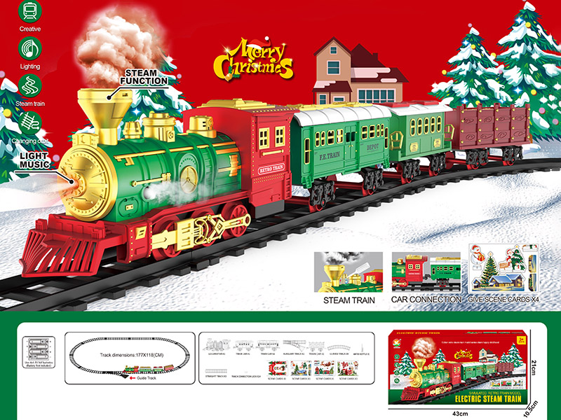 Classical Steam Electric Rail Train Toy(Christmas)