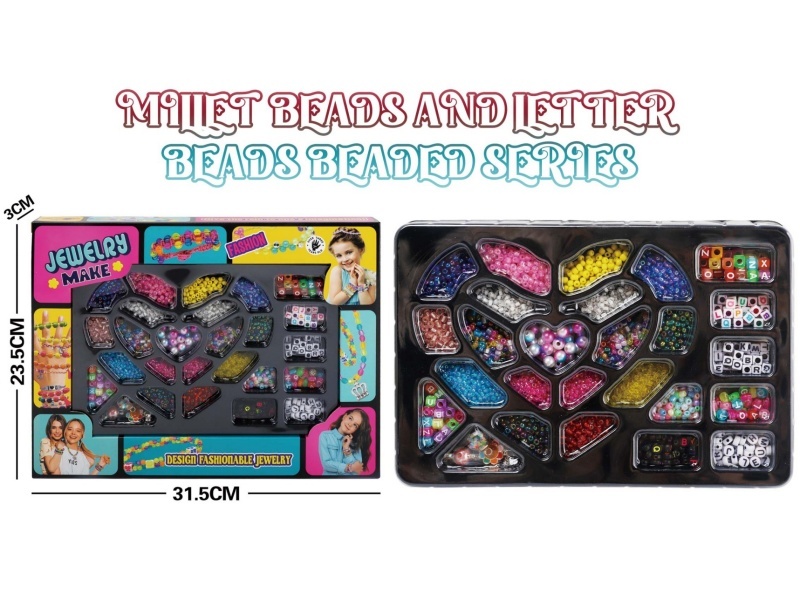 Diy Millet Beads + Letter Beads Bead