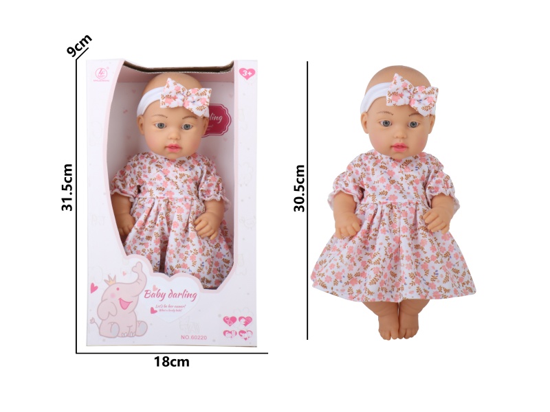 12-Inch Ic-Free Full-Body Rubber (With Female Features) Doll