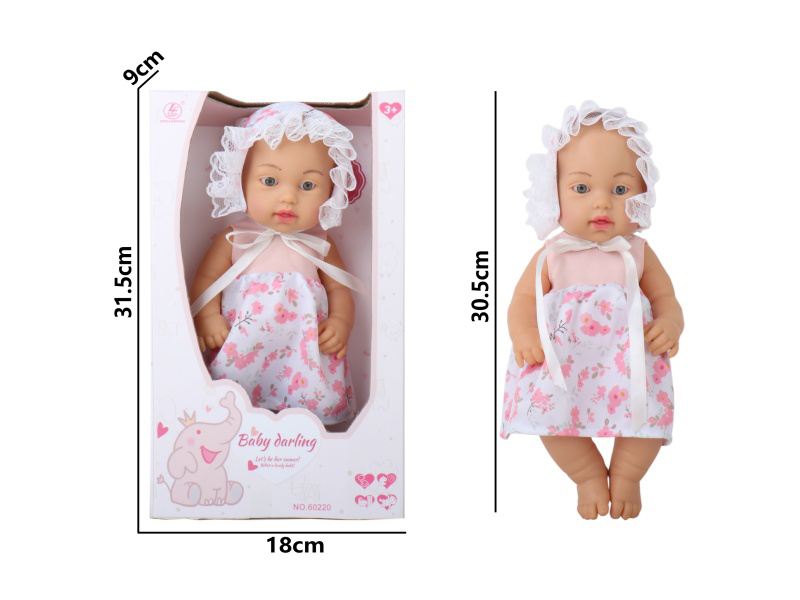 12-Inch Ic-Free Full-Body Rubber (With Female Features) Doll