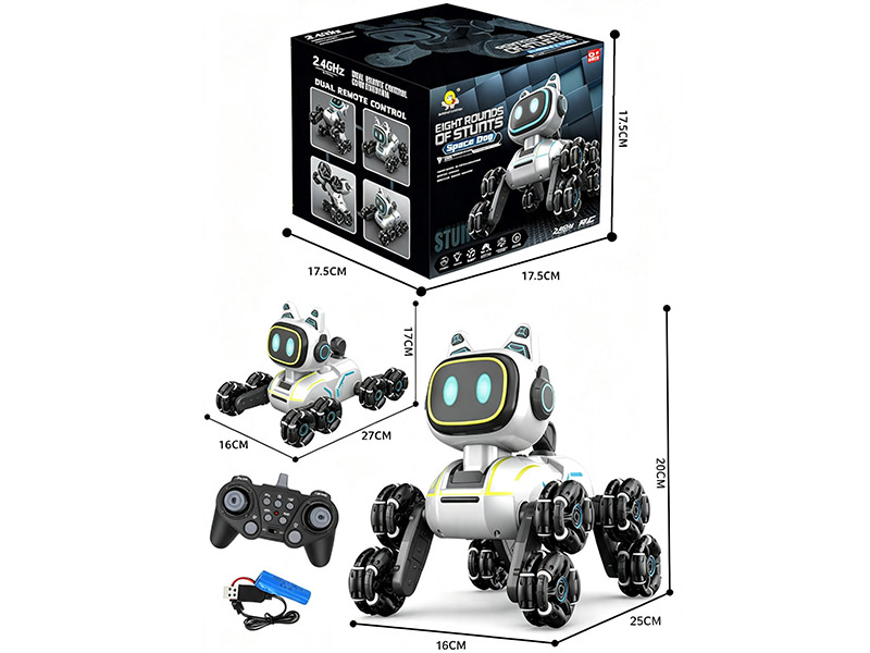 13CH Remote Control 8-Wheel Stunt Robot Dog