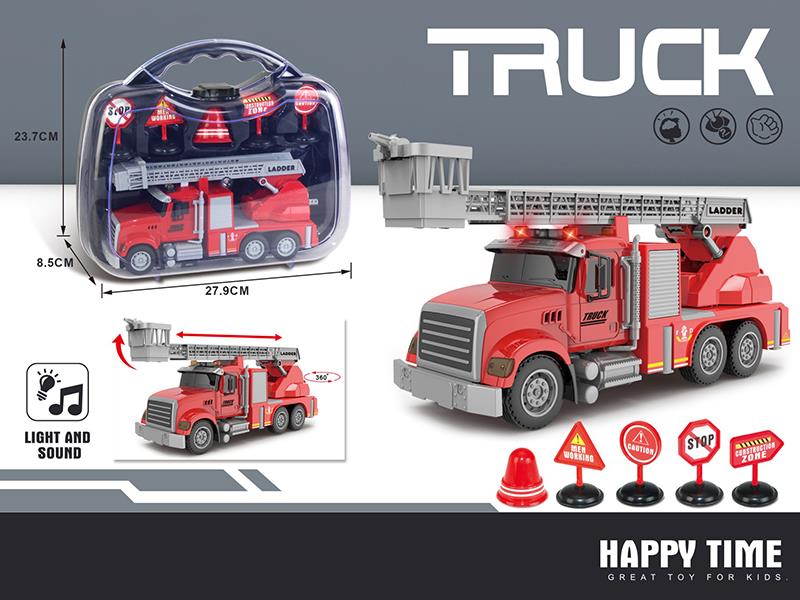 Friction Ladder Truck With Lights And Music
