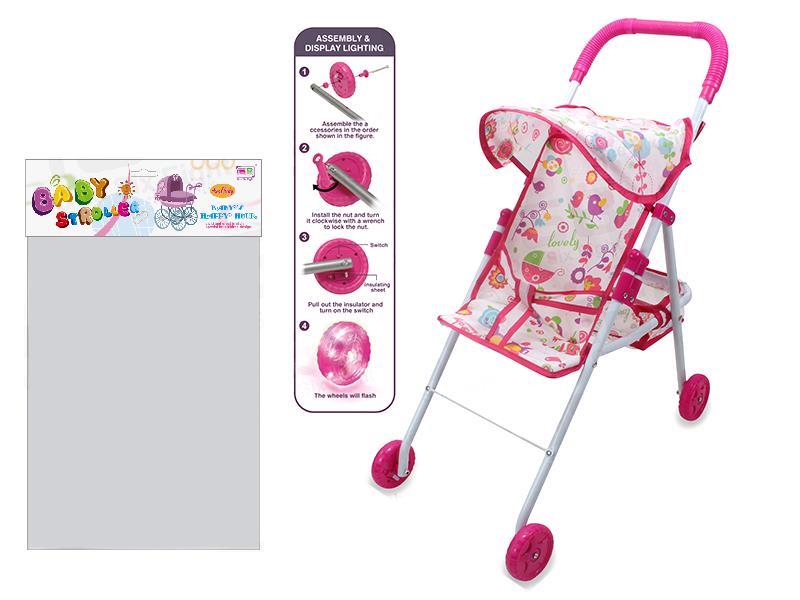 Simulated Baby Stroller(Wheel With Light)