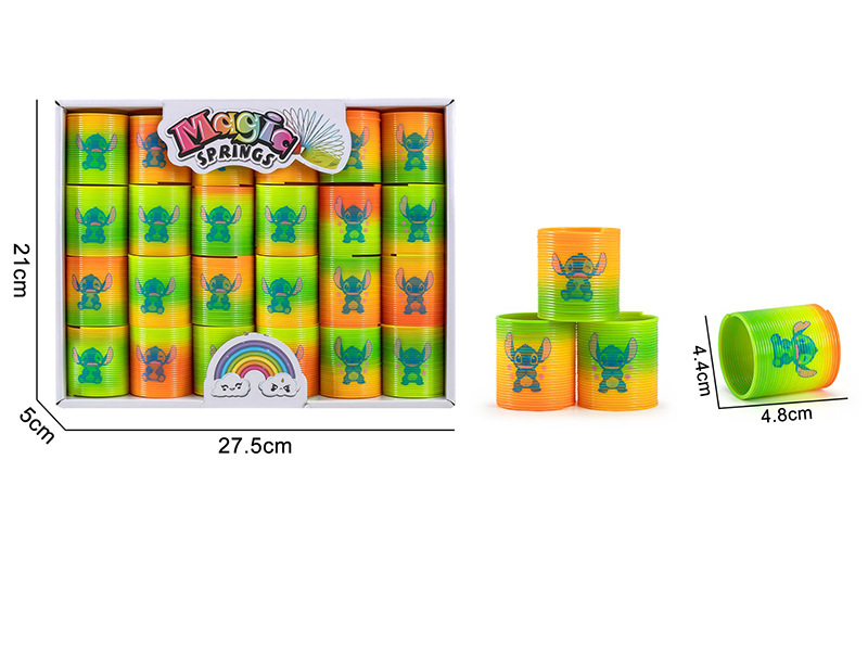 Stitch Rainbow Spring Toys 24PCS