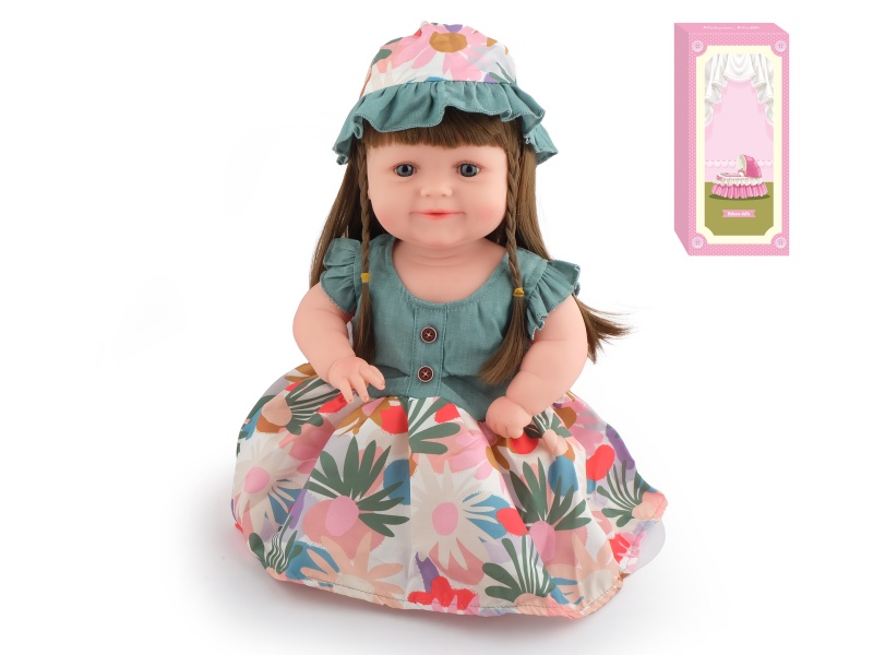 50cm Soft Plastic Reborn Doll(Wig Sheath)With Feeding-Bottle, Magnetic Pacifier, Diaper, Birth Card