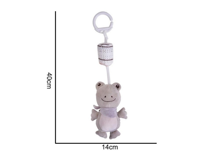 Plush Wind Chimes, Grey Frog Pendants, Baby Comfort Plush Animal Toys