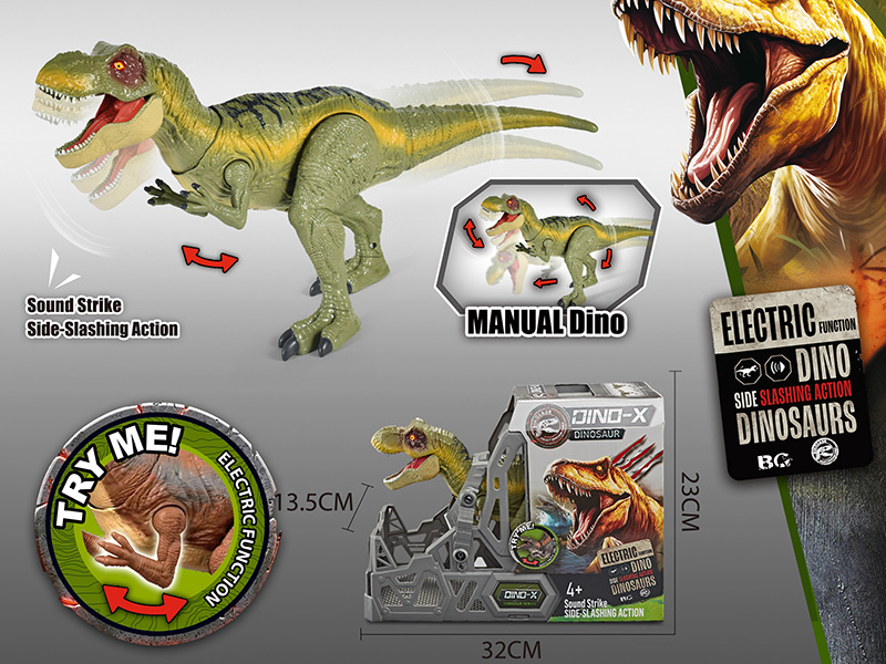 Manual Tyrannosaurus Rex Toy With Action, Sound And Lights
