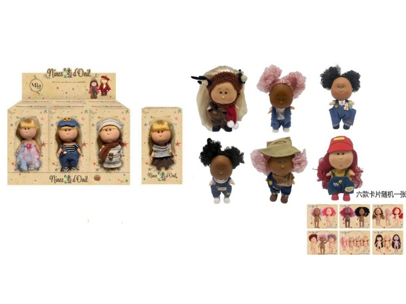 1:1 Fashion 18Cm Full Vinyl Spanish Mia Potato Doll With Card, 6 Styles, 6Pc