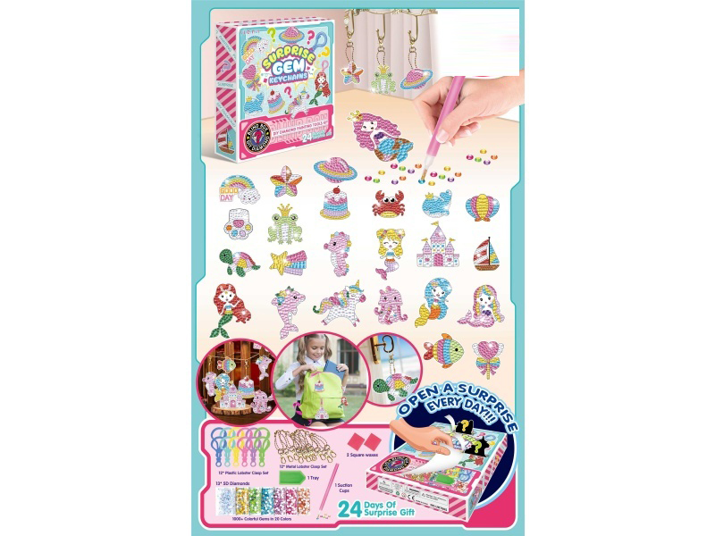 Unicorn Mermaid Theme Surprise Box Keychain Uk Series 24 Pcs