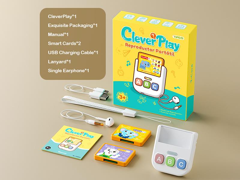 Clever Play Portable Player Card Learining Machine - Castellano
