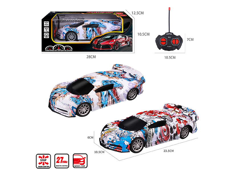 1:18 4CH Remote Control Bugatti Car Model(Graffiti)