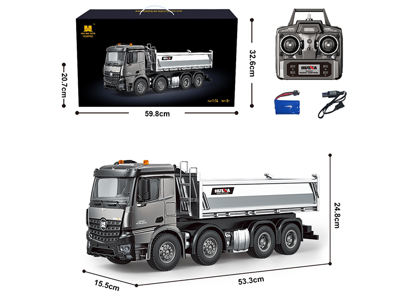 1:14 13-Channel Semi-Alloy Remote-Control Dump Truck