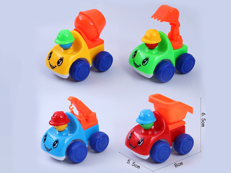 Pull Back Cartoon Engineering Truck