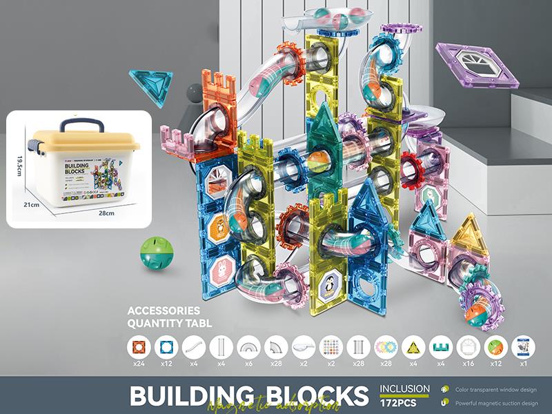 Roll Ball Track Magnetic Building Blocks 172pcs