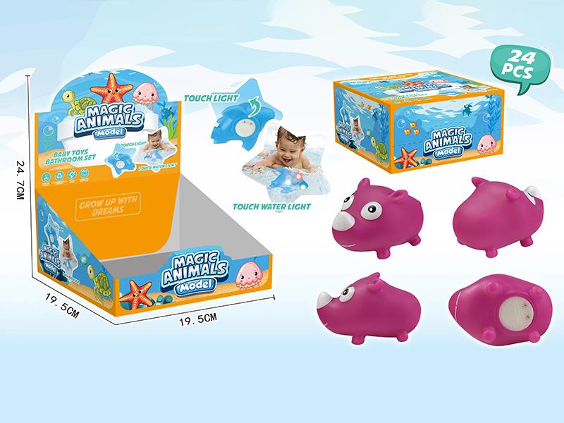 Baby Bathroom Toys Touch Water Light - Rhino 24pcs