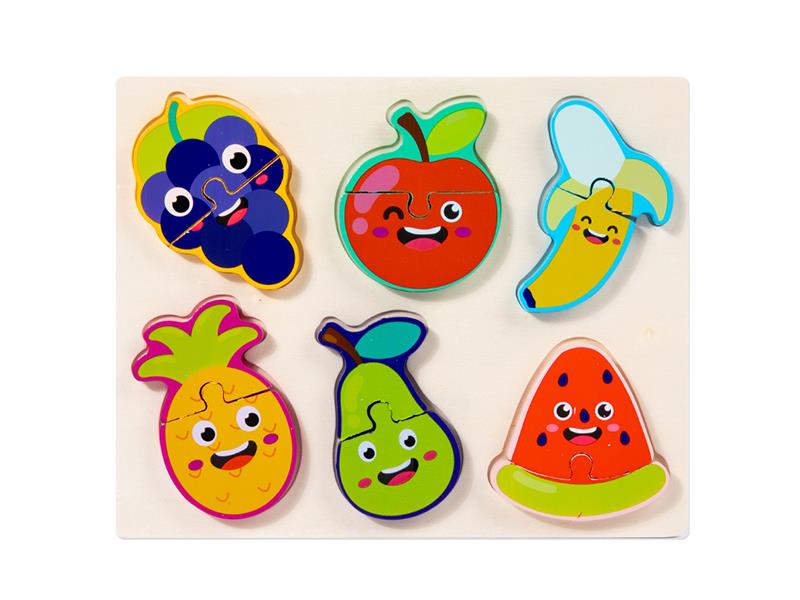 Wooden 3D Puzzle - Fruits Matching