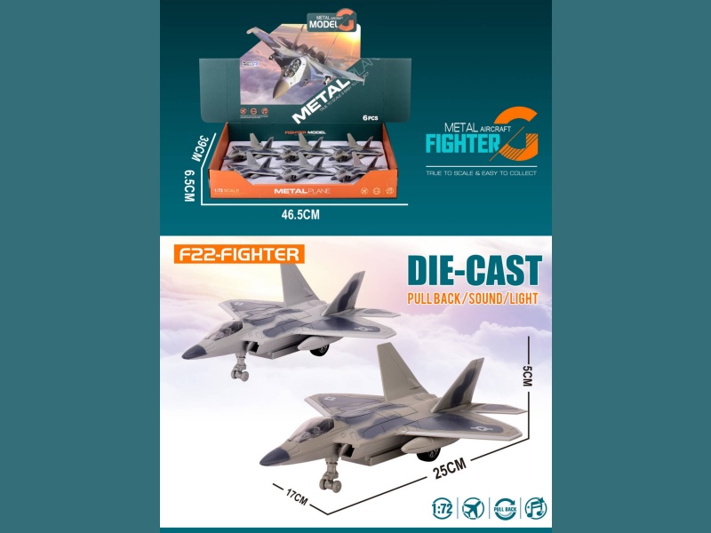 Alloy Rebound F22 Fighter Jet