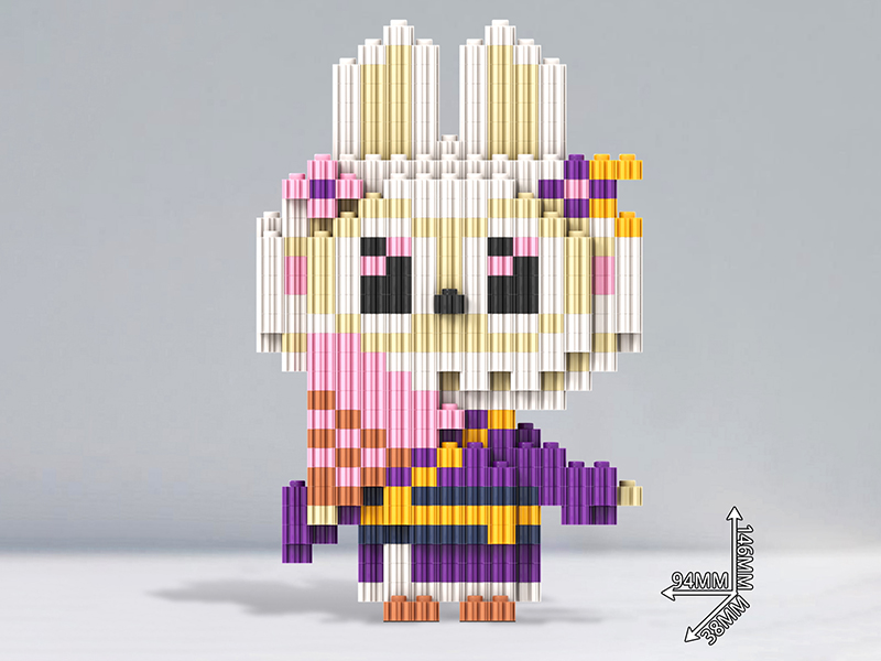Labubu Japanese Summer Festival Building Blocks 770+pcs