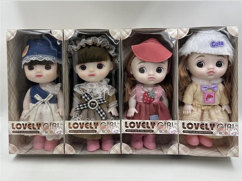 12-Inch 28Cm Blow Bottle Body 3D Real Eye Cute Kid Peach-Flavored Meatballs 4 Mixed Sets