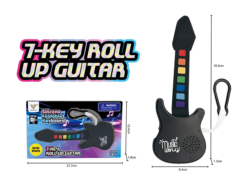 Mini Multicolor Silicone Guitar