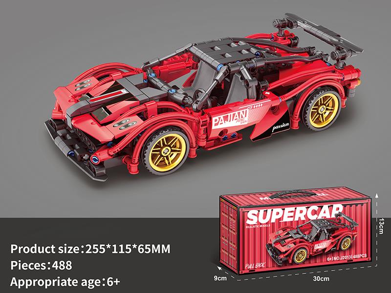 1:18 Pull Back Pagani Huayra Supercar Building Blocks 482pcs