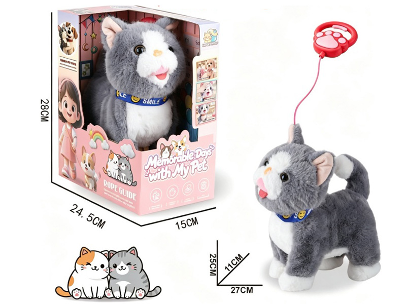 Wire Control Tongue-Out Pets - Gray Cat