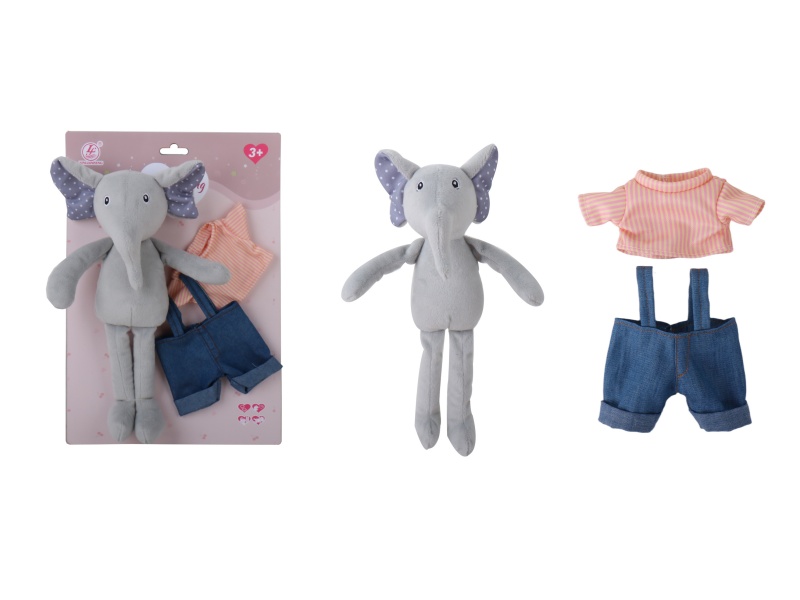 12-Inch Filled Cotton Elephant Accessories