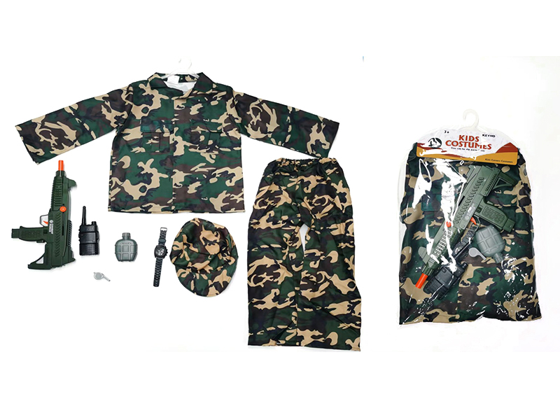 Kids Costumes Camouflage Military Uniform Set 8pcs