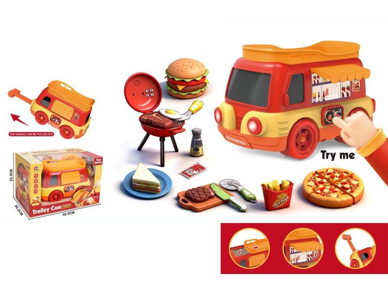 Play House, Trolley, Storage, Sliding Car With Lights And Music (Dining Car)